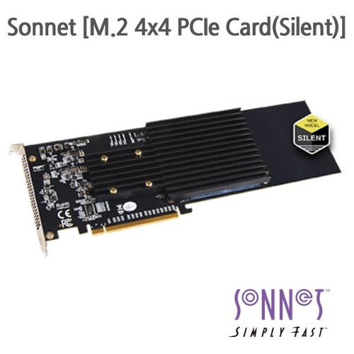■총판정품 Sonnet [M.2 4x4 PCIe Card(Silent)] 소넷 M.2 4x4 PCIe CARD 슬롯 / 최대 8TB SSD 스토리지 추가