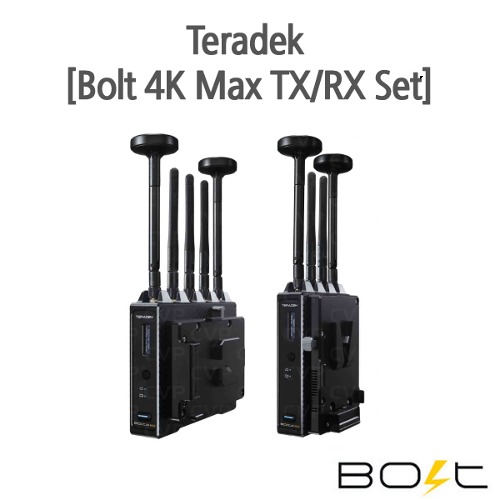 Teradek [Bolt 4K MAX 12G-SDI/HDMI Wireless TX/RX Set ] 무선 송수신 패키지