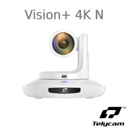 Telycam [Vision+ 4K N] 광각, 12배 줌 UHD PTZ 카메라 + 자동추적 &amp; NDI 지원